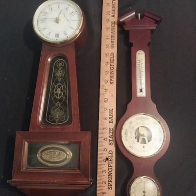 Ls1245 bey berk barometer and sterling noble banjo clock