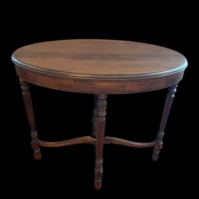 Ls1325 oval fluted leg occasional table