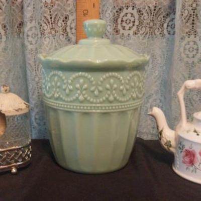 Ls1230 jadeite cookie jar artur wood english teapot and jam stand