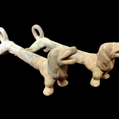 Cast Iron Dachshund Andirons 