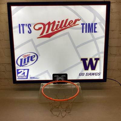 Miller Beer Basketball Hoop/Backboard 