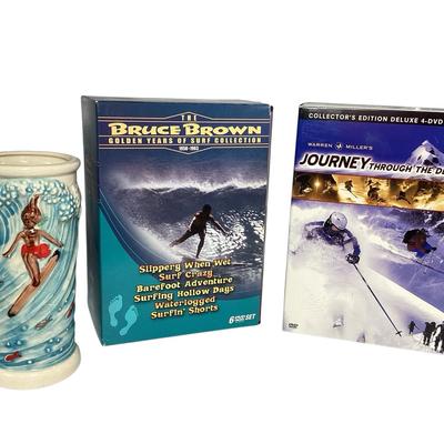 Surfer Tiki Mug/Adventure DVDs