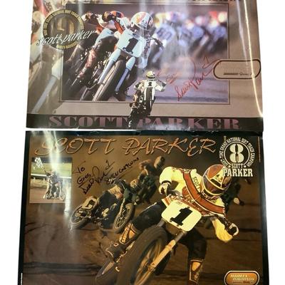 Scott Parker Signed Racing Motorcycle Photos