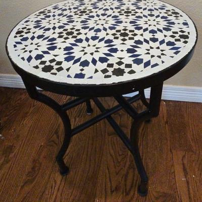 Moroccan Mosaic Round Side Table