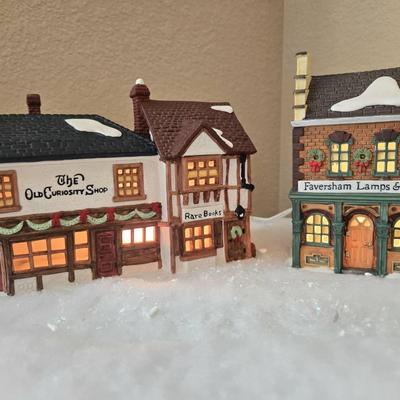 Dickens Village "Faversham Lamps And Oils" & "The Old Curiosity Shop"