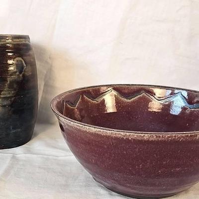 Handmade Ceramic Pottery Bowl And Vase