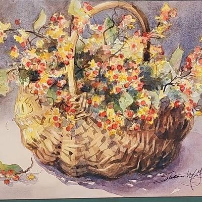 Susan W. Gragon Painting Flowers in a Basket