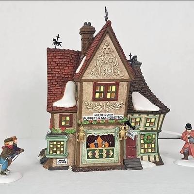 Dicken's Village Puppet Shop And Residents 