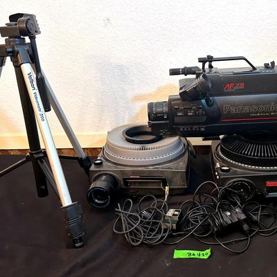 BA420 Panasonic Video Camera & Slide Carousels 