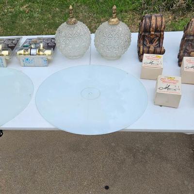 BA539 Home Decor & Lighting Parts Lot with Bookends

