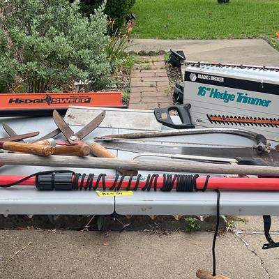 BA537 Ryobi Hedge Sweep And Black &Decker Trimmer