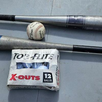 BA553 Baseball Bat with Ball and Pack of Golf Balls