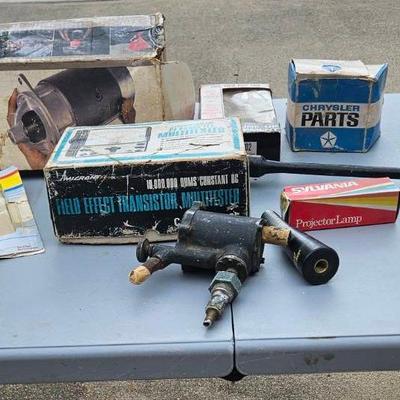 BA551 Assorted Vintage Automotive Parts and Tools

