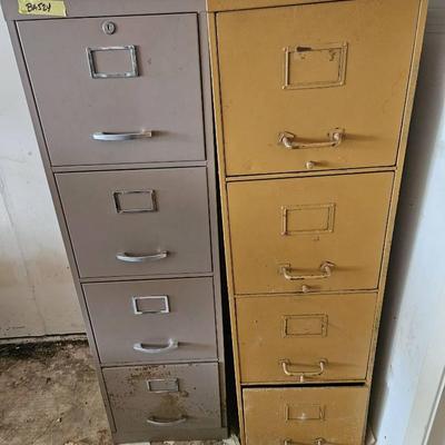 BA524 2 Tall Metal File Cabinets