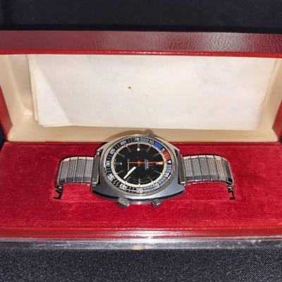 Omega Seamaster Chronostop 145.008 Vintage 1968 Mens Watch With Original Box