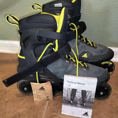 Rollerblade Roller Skates Mens Size 12 80mm Wheels With Manual 