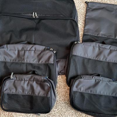 6piece Set Black Luggage Organizers