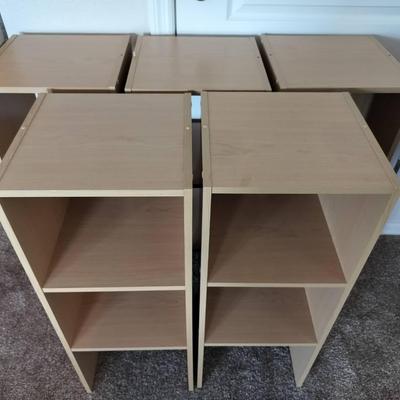 5 Piece Stackable Wooden Storage Shelving