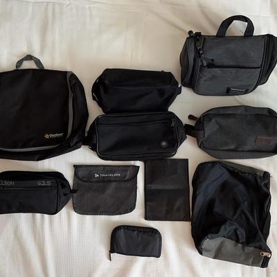 Set Of Various Travel Storage Organizers Black