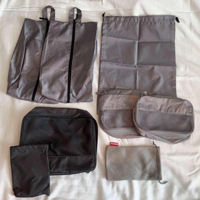 Set Of Various Luggage Storage Organizers Grey