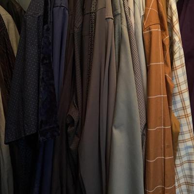 Large Assortment Of Men’s Dress And Casual Shirts XL