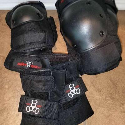 Triple Eight Protective Gloves, Knee Pads, And Elbow Pads