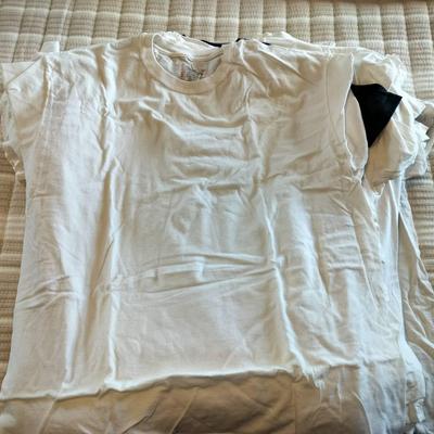 Men's L-XL White Shirts & Assorted Clothing By Calvin Klein, Gap, Dockers, Lee, And More