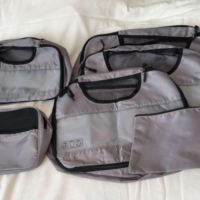 Set Of 6 Grey Luggage Storage Organizers #1