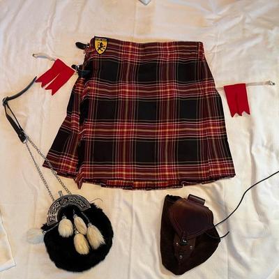 Firefighter Sport Kilt With Accessories (see Description)