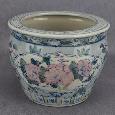 Chinese Chinoiserie Small Porcelain Planter