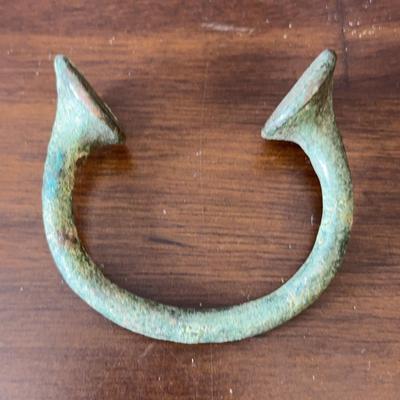 Antique West African Manilla Bronze Slave Bracelet