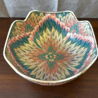 Vintage Japanese Colorful Porcelain Bowl