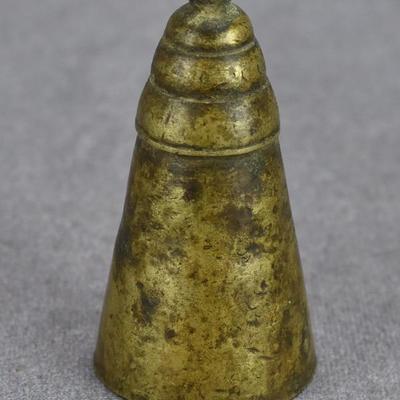 Antique East Asian Gilt-Bronze Khmer Lime Pot Lid