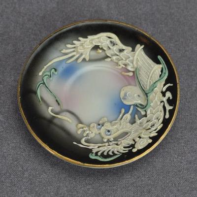 Vintage Japanese Moriage Dragon Dish