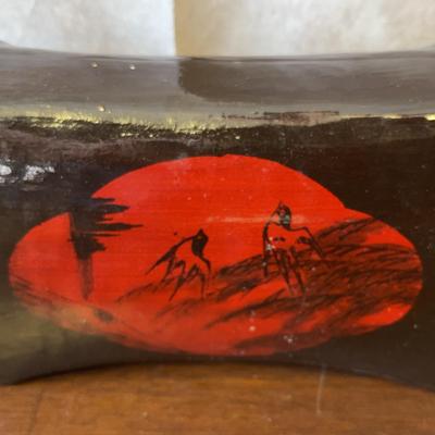 Vintage East Asian Lacquered Neck Rest