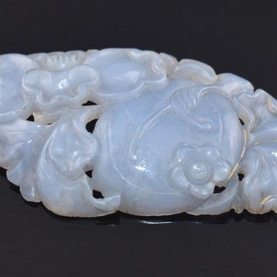 Vintage/ Antique Chinese Carved Agate Melon Plaque