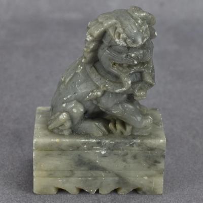 Chinese Carved Soapstone Foo Dog