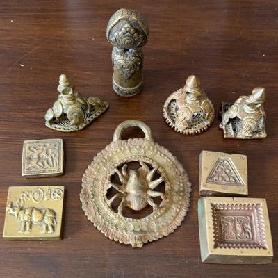 Assortment of Vintage & Antique Southeast Asian Bronze Desk Items