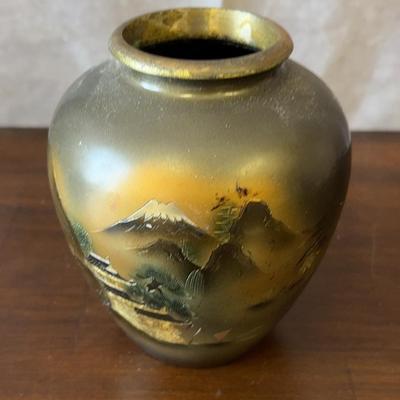 Small Vintage Japanese Bronze Vase