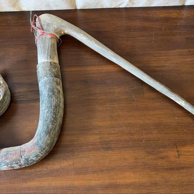 Antique Southeast Asian Beast Wooden Rice Harvester