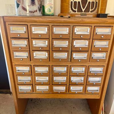 Library card cabinet