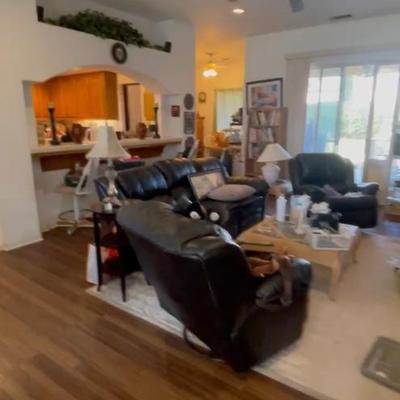 Sale Photo Thumbnail #16: Living room leather couch and matching chairs 
