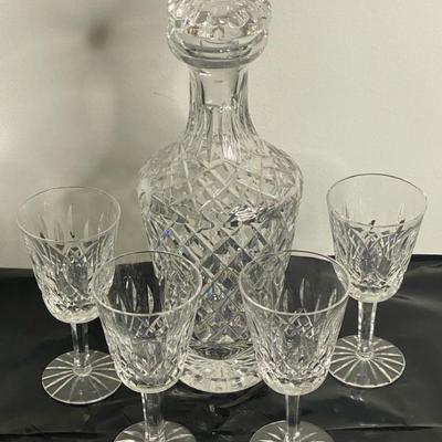 Waterford Decanter & Sm. Goblets