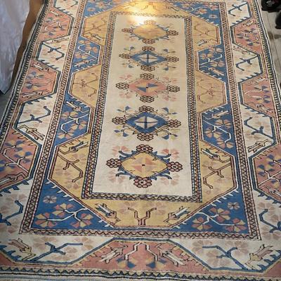 Southwestern Style Wool Pile Hand Knotted Rug 101” X 66-1/2”