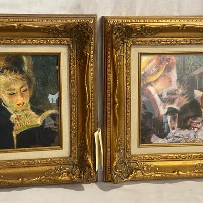 Pair Of Deep Well Framed Impressionist Paintings Prints