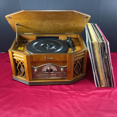 Emerson Record/CD/Cassette Player w/ Vinyls 