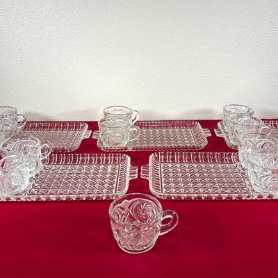 5 Anchor Hocking Manhattan Snack Sets + 1 Extra Cup