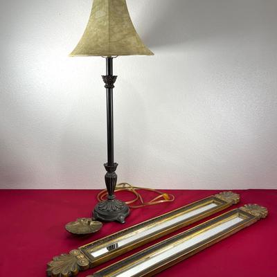 Old World Style Lamp And Mirrors