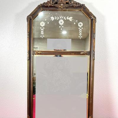 19th Century Silvered Glass Mirror