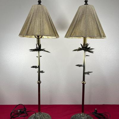 Charming Pair of Tropical Table Lamps